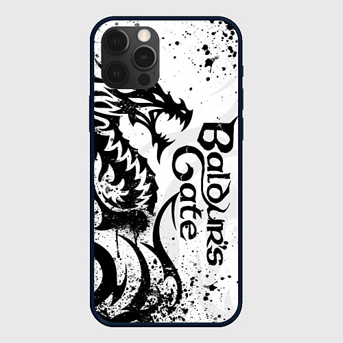 Чехол iPhone 12 Pro Балдурс гейт 3 - дракон / 3D-Черный – фото 1