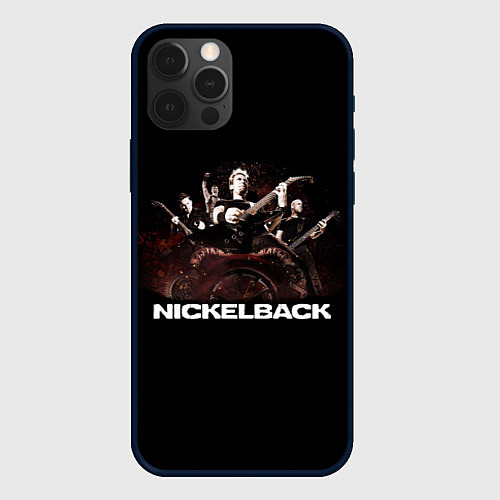 Чехол iPhone 12 Pro Nickelback brutal / 3D-Черный – фото 1