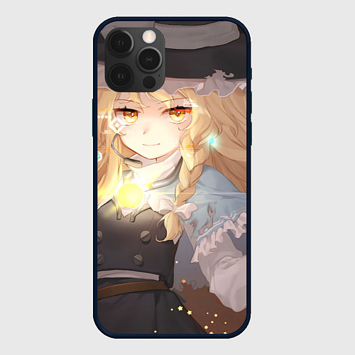 Чехол iPhone 12 Pro Touhou Project Marisa Kirisame / 3D-Черный – фото 1