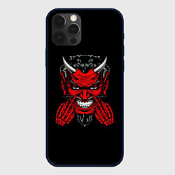 Чехол для iPhone 12 Pro Злой сатана, цвет: 3D-черный