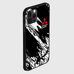 Чехол для iPhone 12 Pro Mitsubishi - белый пятна, цвет: 3D-черный — фото 2