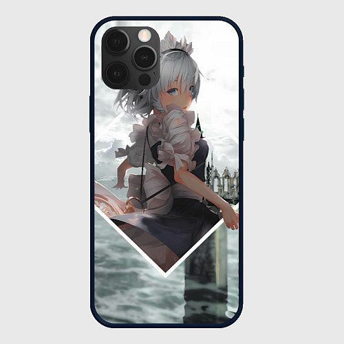 Чехол iPhone 12 Pro Touhou Project Sakuya Izayoi / 3D-Черный – фото 1