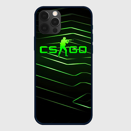 Чехол iPhone 12 Pro CS GO dark green / 3D-Черный – фото 1