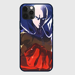 Чехол для iPhone 12 Pro One Punch Man Сайтама, цвет: 3D-черный