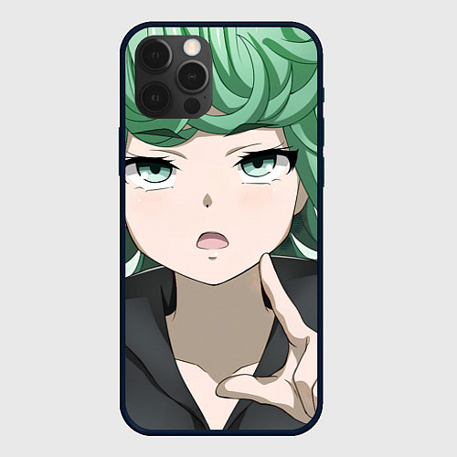 Чехол iPhone 12 Pro One Punch Man Тацумаки / 3D-Черный – фото 1