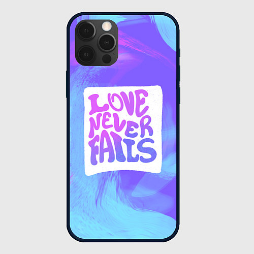 Чехол iPhone 12 Pro Love neve fails / 3D-Черный – фото 1