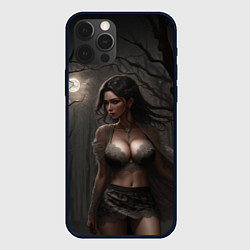 Чехол iPhone 12 Pro Девушка в белье под луной