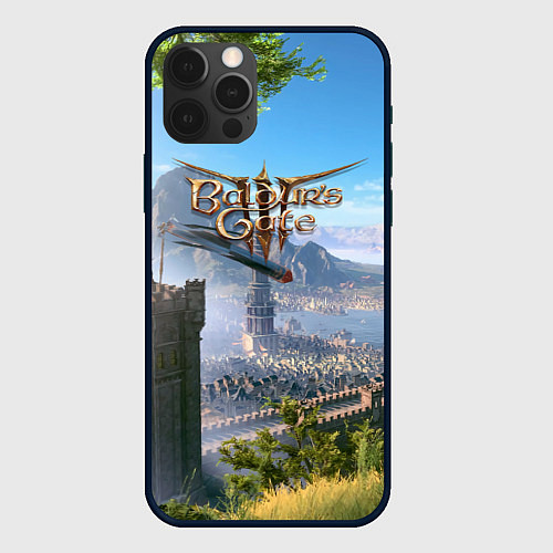 Чехол iPhone 12 Pro Врата Балдура - Baldurs Gate 3 / 3D-Черный – фото 1