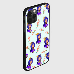 Чехол для iPhone 12 Pro Персонаж героини воительницы и веточка, цвет: 3D-черный — фото 2