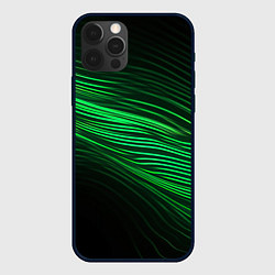 Чехол iPhone 12 Pro Green neon lines