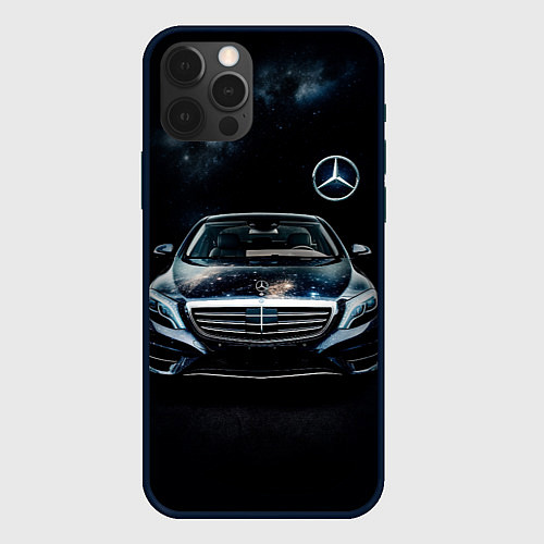 Чехол iPhone 12 Pro Mercedes Benz / 3D-Черный – фото 1