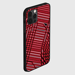 Чехол для iPhone 12 Pro Красная кибер паутина, цвет: 3D-черный — фото 2