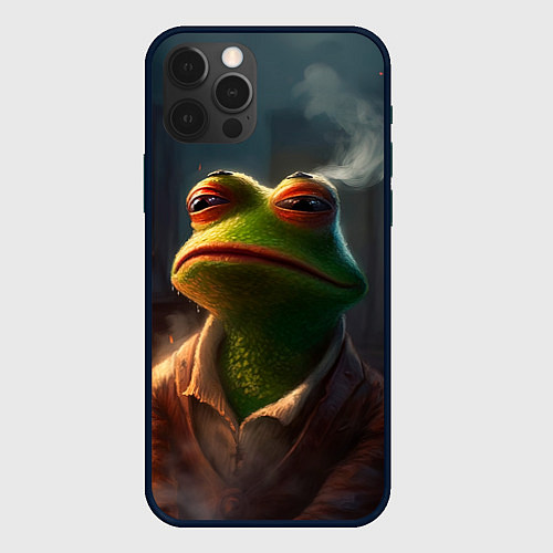 Чехол iPhone 12 Pro Frog Pepe / 3D-Черный – фото 1