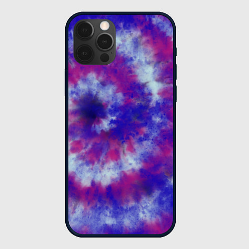 Чехол iPhone 12 Pro Tie-Dye дизайн / 3D-Черный – фото 1