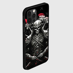 Чехол для iPhone 12 Pro Скелет японского самурая, цвет: 3D-черный — фото 2