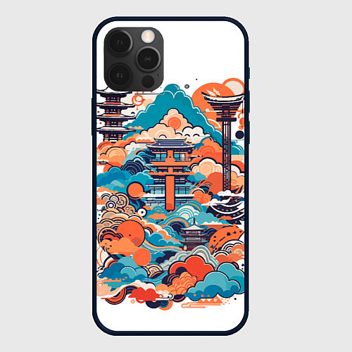 Чехол iPhone 12 Pro Ancient japan / 3D-Черный – фото 1