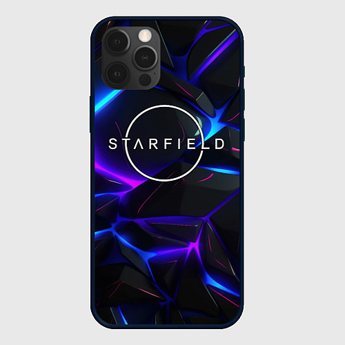 Чехол iPhone 12 Pro Starfield game logo / 3D-Черный – фото 1