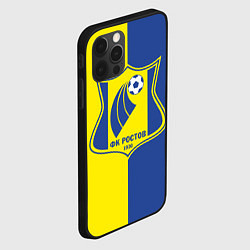 Чехол для iPhone 12 Pro ФК Ростов - жёлто синие, цвет: 3D-черный — фото 2