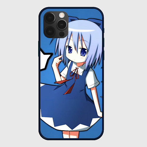 Чехол iPhone 12 Pro Touhou Project Cirno Baka / 3D-Черный – фото 1