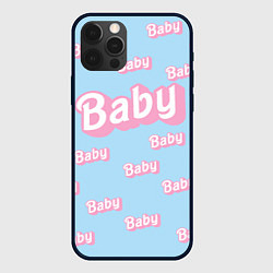 Чехол iPhone 12 Pro Baby - Barbie style: blue pattern