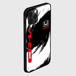 Чехол для iPhone 12 Pro Honda - белые краски, цвет: 3D-черный — фото 2