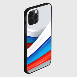 Чехол для iPhone 12 Pro Российские флаги, цвет: 3D-черный — фото 2