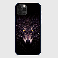 Чехол iPhone 12 Pro Волк в кромешной темноте