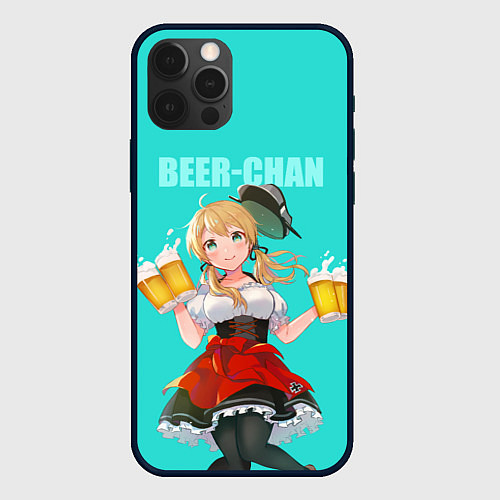 Чехол iPhone 12 Pro Beer - chan / 3D-Черный – фото 1