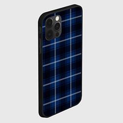 Чехол для iPhone 12 Pro Шотландка тёмно-синий, цвет: 3D-черный — фото 2