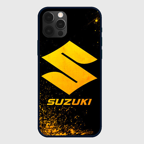 Чехол iPhone 12 Pro Suzuki - gold gradient / 3D-Черный – фото 1