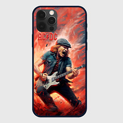 Чехол для iPhone 12 Pro ACDC rock music, цвет: 3D-черный