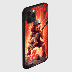 Чехол для iPhone 12 Pro ACDC fire rock, цвет: 3D-черный — фото 2