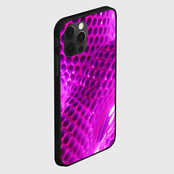 Чехол для iPhone 12 Pro Розовые объемные соты, цвет: 3D-черный — фото 2