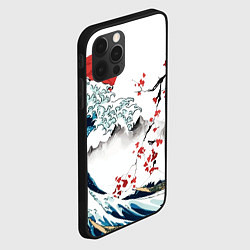 Чехол для iPhone 12 Pro Хокусай большая волна в Канагаве - пародия укиё, цвет: 3D-черный — фото 2