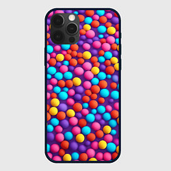 Чехол iPhone 12 Pro Паттерн разноцветные шарики - нейросеть