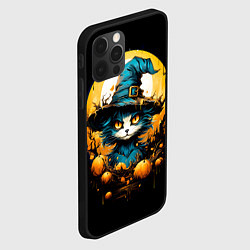 Чехол для iPhone 12 Pro Синий кот колдун, цвет: 3D-черный — фото 2