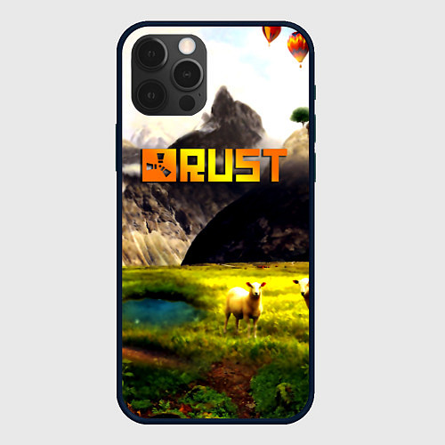Чехол iPhone 12 Pro Rust poster game / 3D-Черный – фото 1
