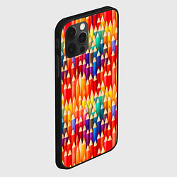 Чехол для iPhone 12 Pro Цветные карандаши, цвет: 3D-черный — фото 2