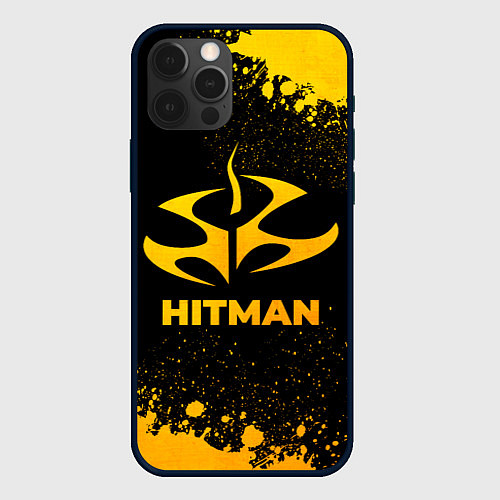 Чехол iPhone 12 Pro Hitman - gold gradient / 3D-Черный – фото 1