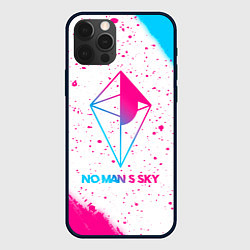 Чехол для iPhone 12 Pro No Mans Sky neon gradient style, цвет: 3D-черный