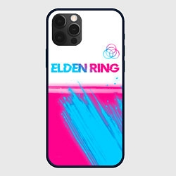 Чехол iPhone 12 Pro Elden Ring neon gradient style: символ сверху