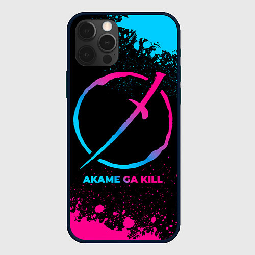 Чехол iPhone 12 Pro Akame ga Kill - neon gradient / 3D-Черный – фото 1