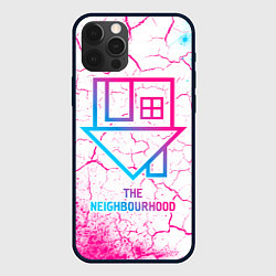 Чехол для iPhone 12 Pro The Neighbourhood neon gradient style, цвет: 3D-черный