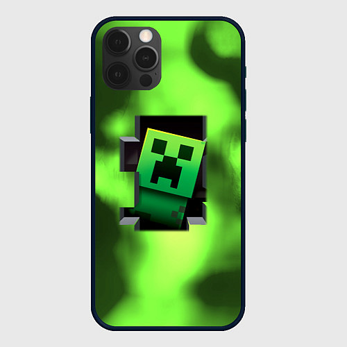 Чехол iPhone 12 Pro Creeper acid / 3D-Черный – фото 1