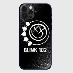 Чехол iPhone 12 Pro Blink 182 glitch на темном фоне