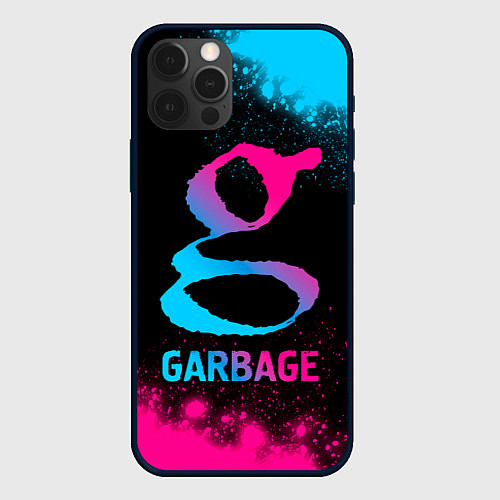 Чехол iPhone 12 Pro Garbage - neon gradient / 3D-Черный – фото 1