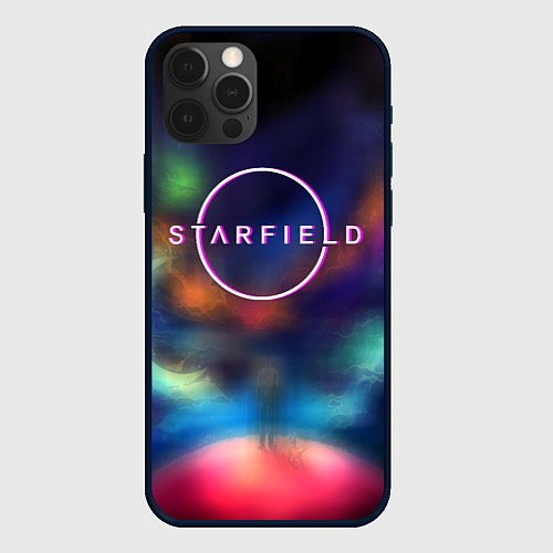 Чехол iPhone 12 Pro Starfield xbox / 3D-Черный – фото 1