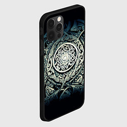 Чехол для iPhone 12 Pro Орнамент и руны скандинавских викингов, цвет: 3D-черный — фото 2
