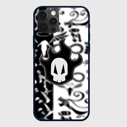 Чехол iPhone 12 Pro Bleach logo blur anime black / 3D-Черный – фото 1