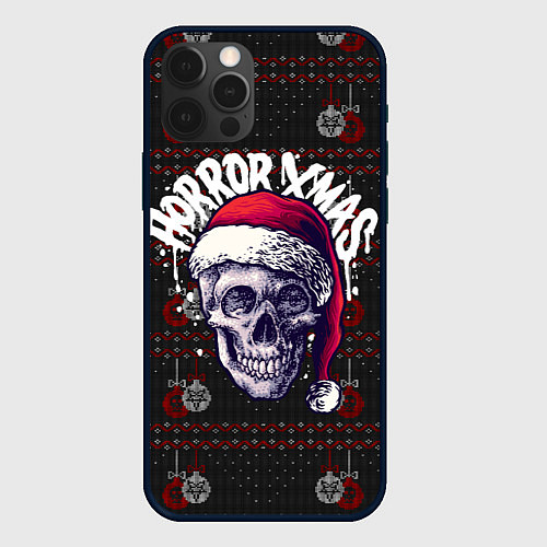 Чехол iPhone 12 Pro Horror xmas / 3D-Черный – фото 1